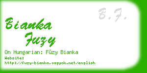 bianka fuzy business card