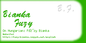 bianka fuzy business card
